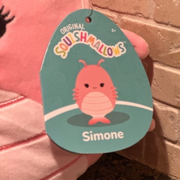 Squishmallows Simone the Shrimp 7" Stuffed Plush - Picture 3 of 7